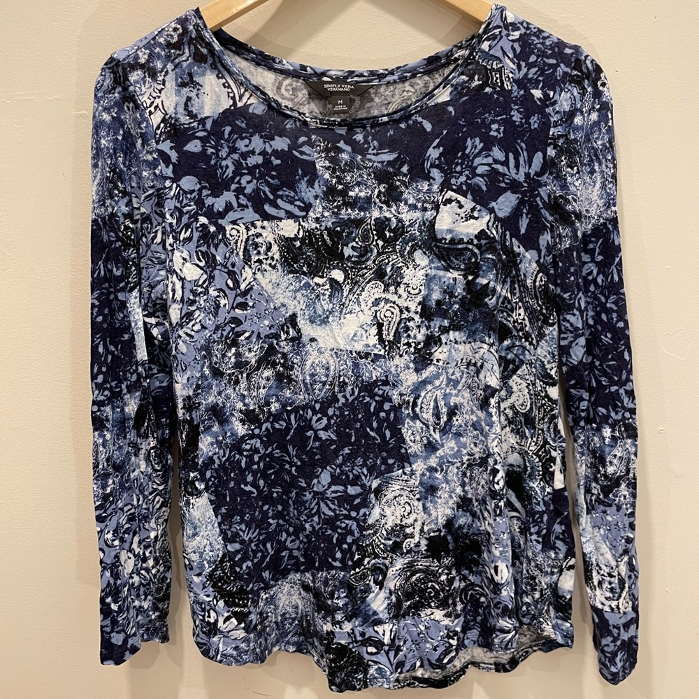 Simply Vera Wang Scoop Neck Long-Sleeve Shirt